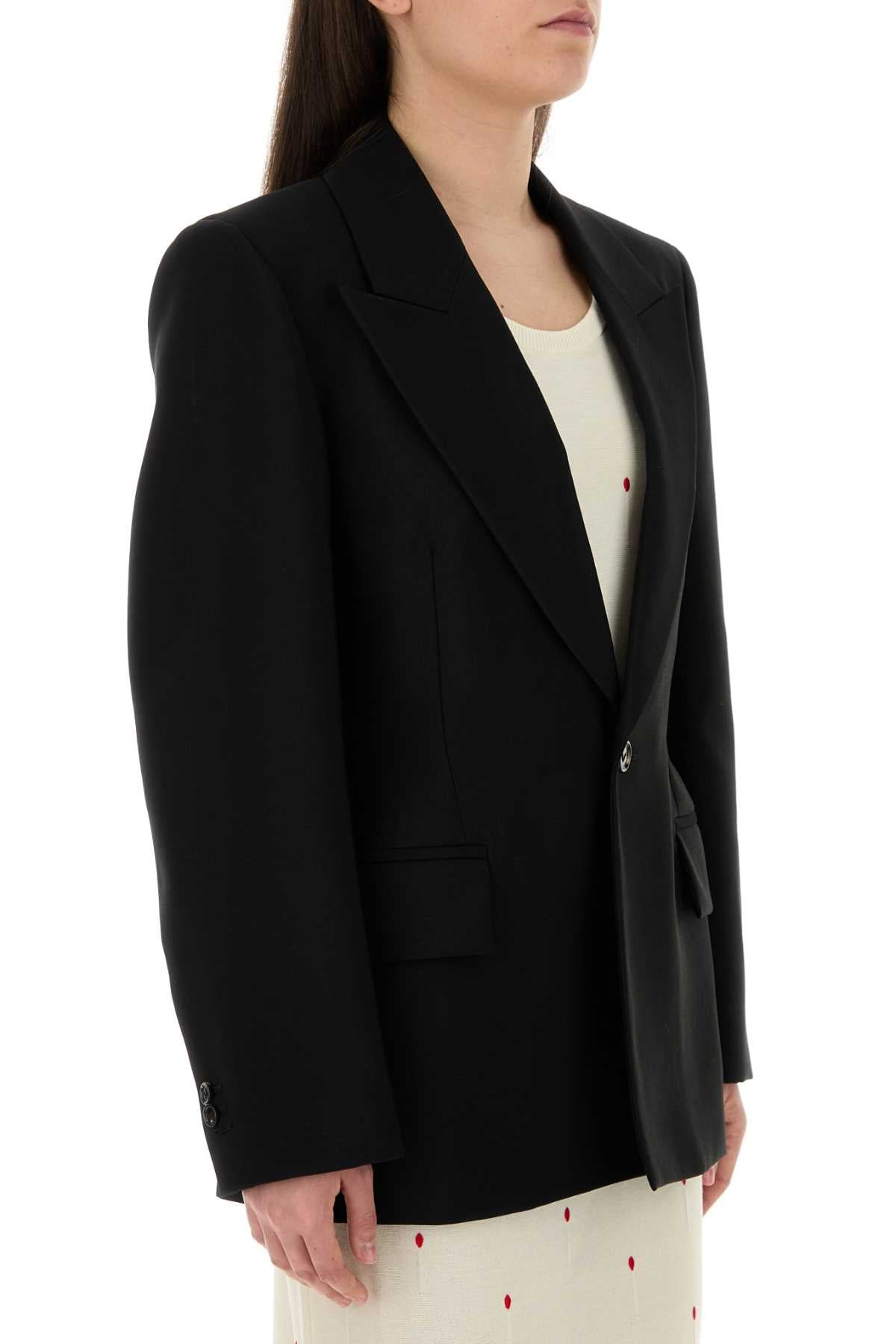 Bottega Veneta Women Black Wool Blazer - 3