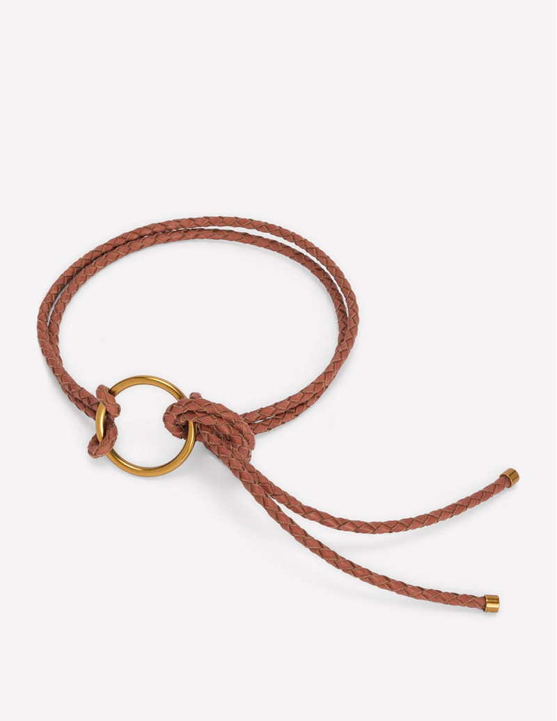 Leather Rope Belt-Tan 1