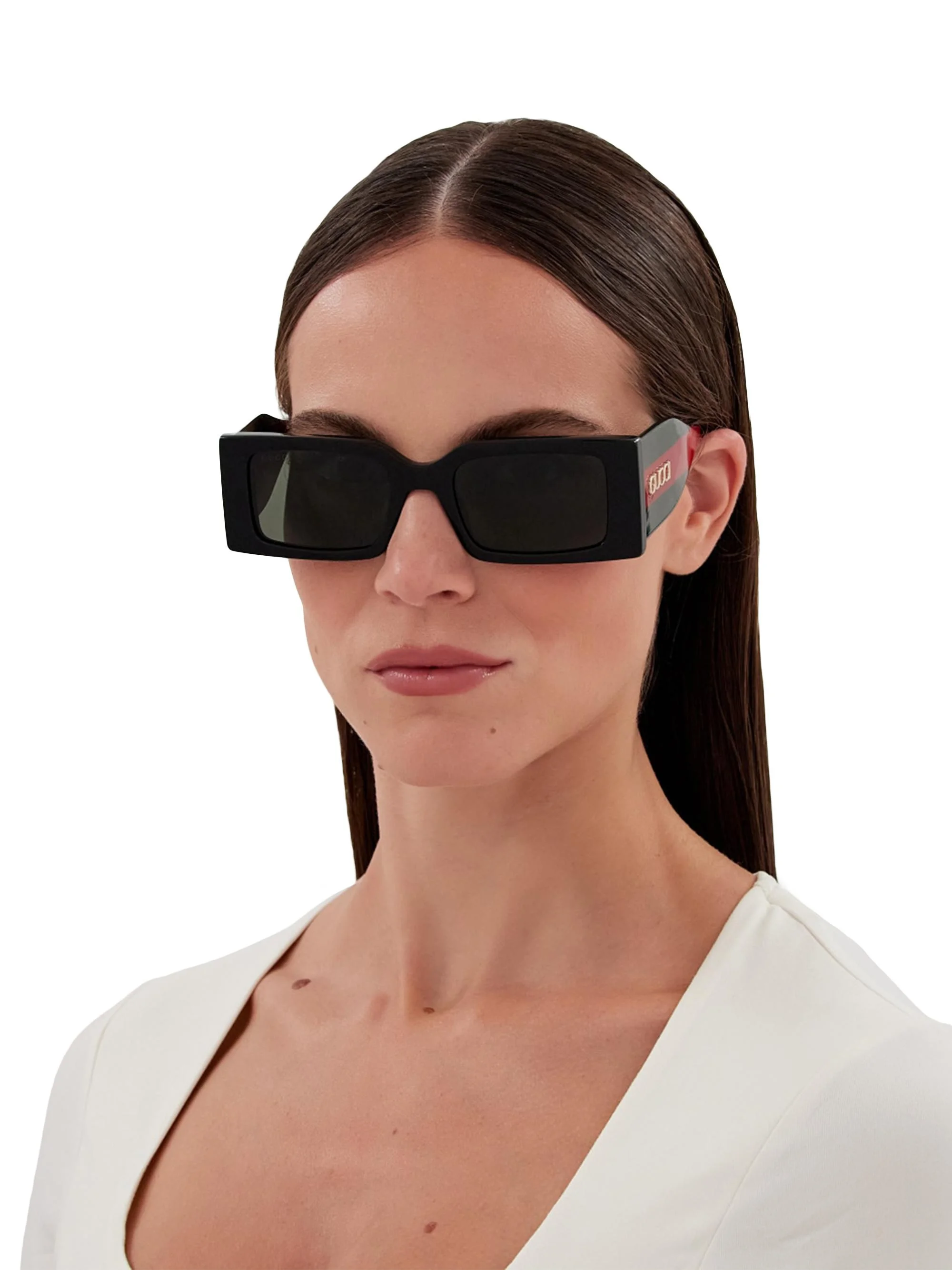Women's New Pop Web 52MM Rectangular Sunglasses - Red Green Black - 1