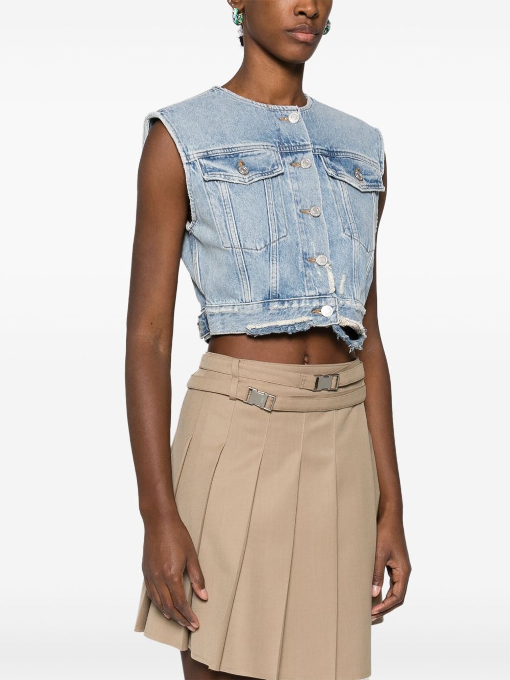 Leo cotton denim vest - 3