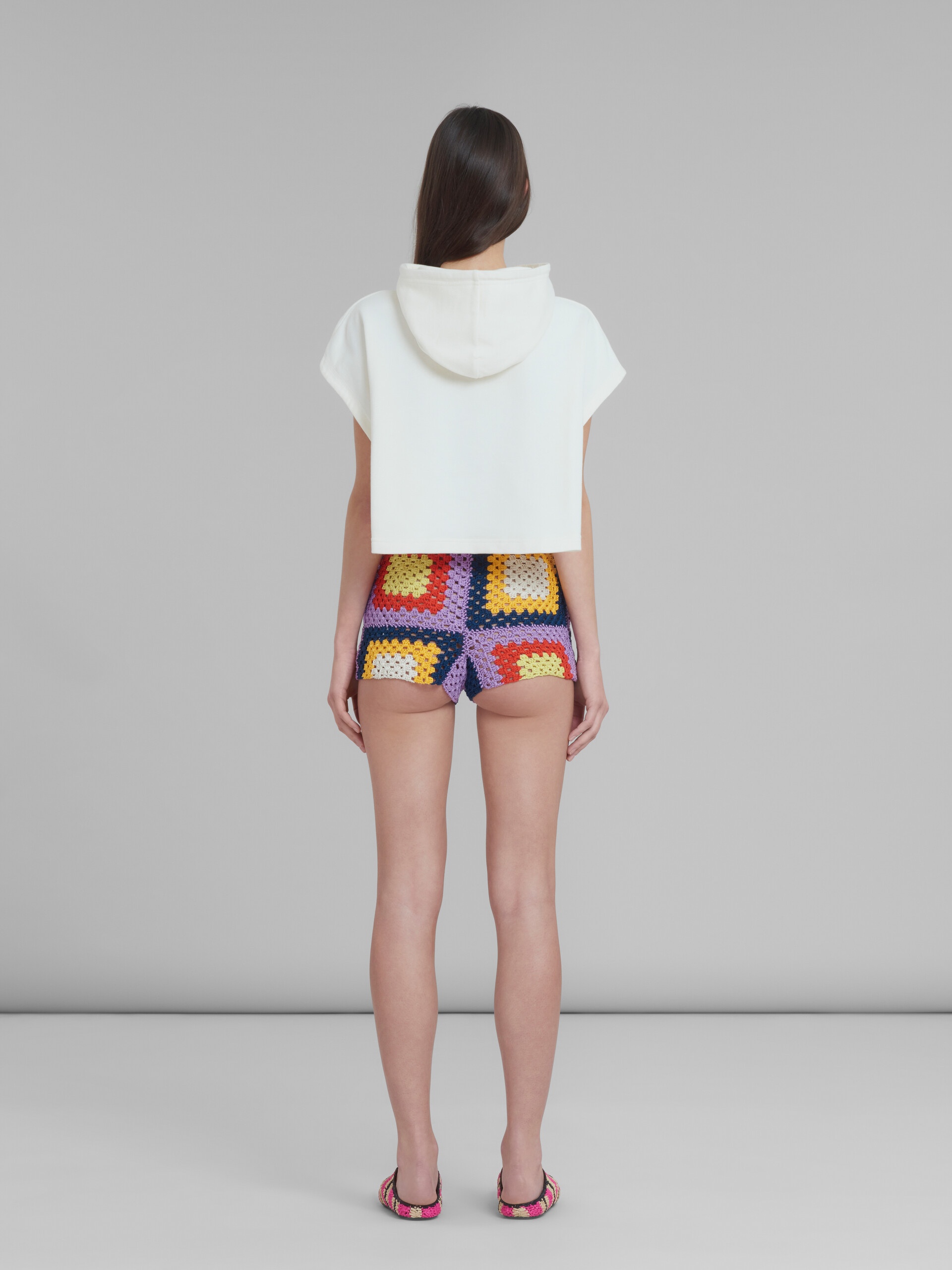 MARNI X NO VACANCY INN - MULTICOLOUR COTTON-KNIT SHORTS - 3