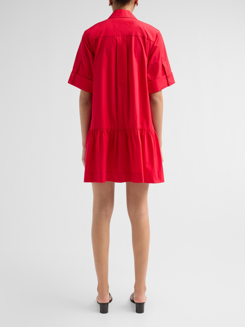 Women's Criss Cotton-Blend Mini-Shirtdress - Scarlet 3