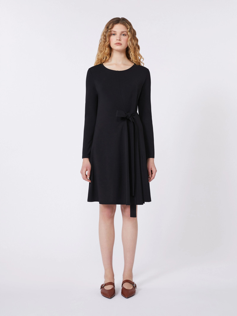 RETE Crepe jersey dress - BLACK 3