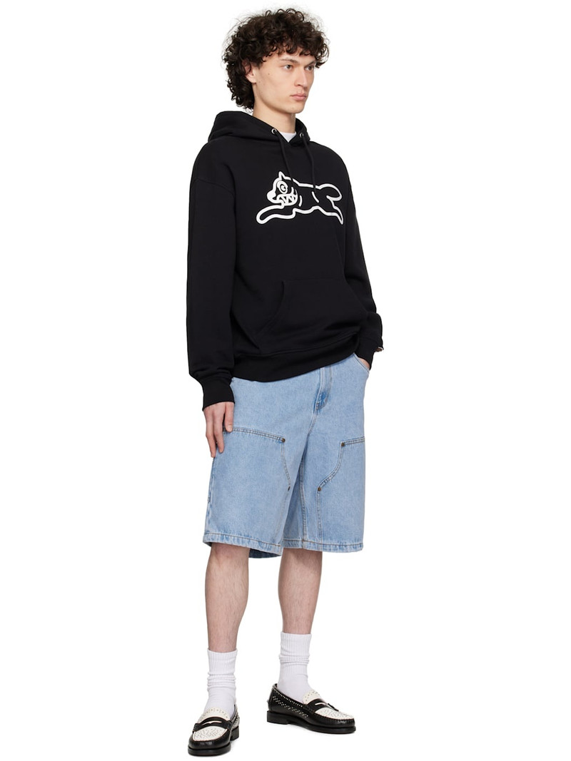 ICECREAM Black Running Dog Popover Hoodie outlook