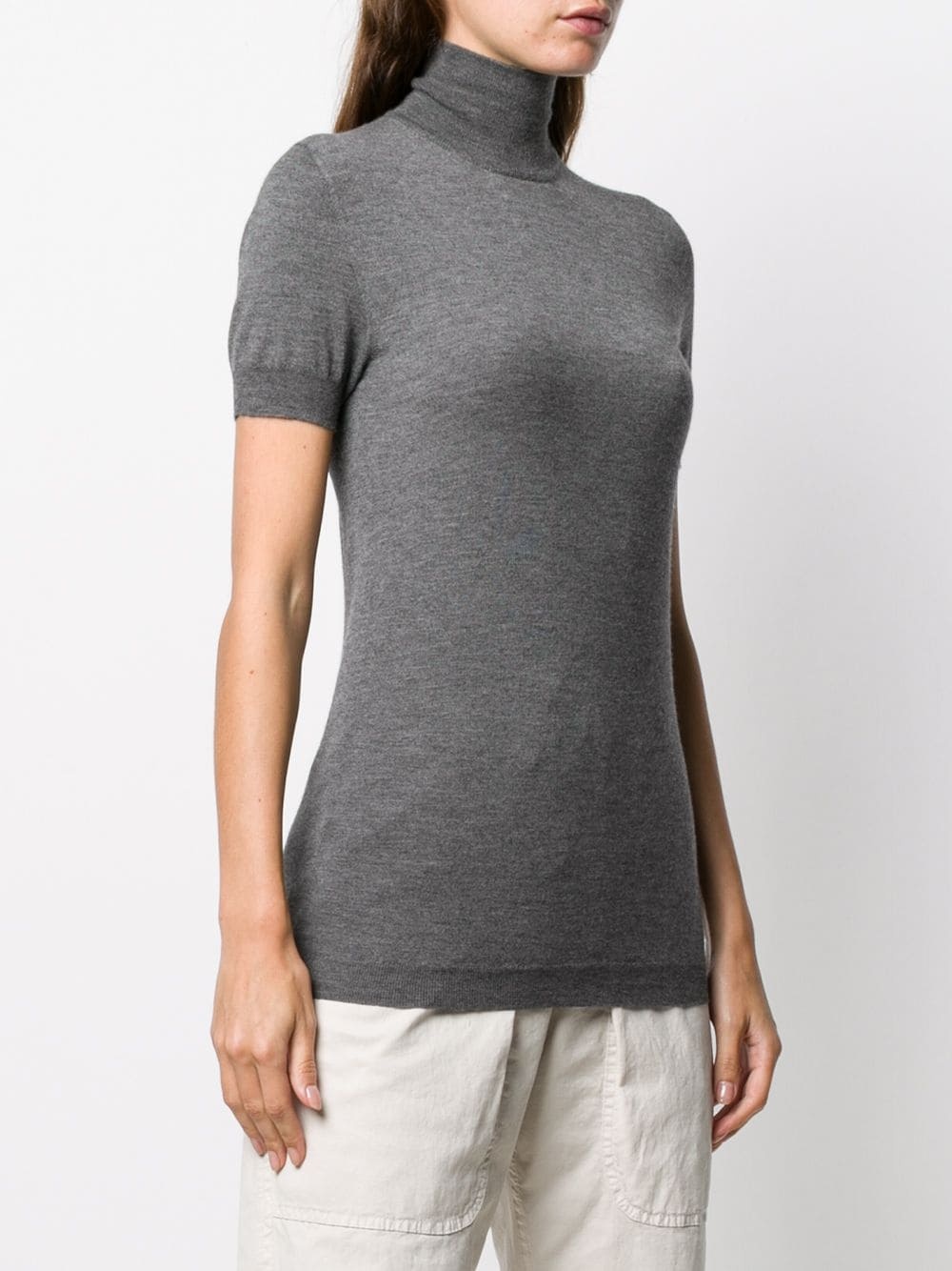 slim-fit cashmere top - 3