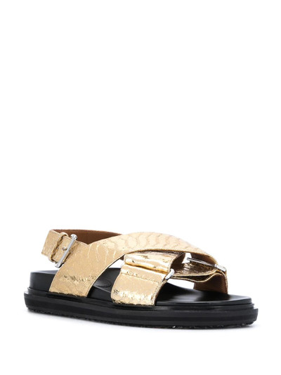 Marni Fussbet metallic-effect sandals outlook