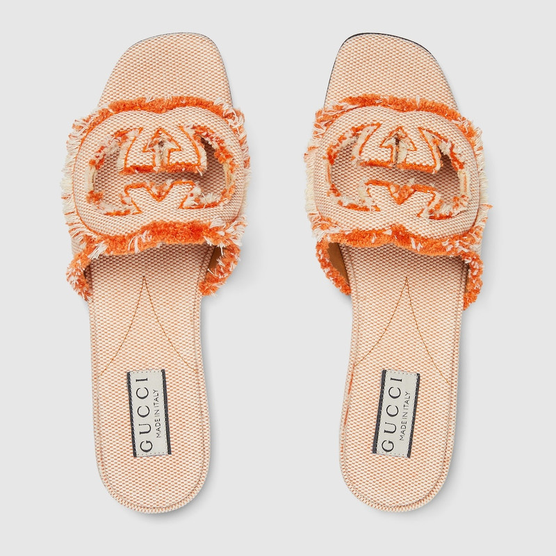 Women's Interlocking G slide sandal 5