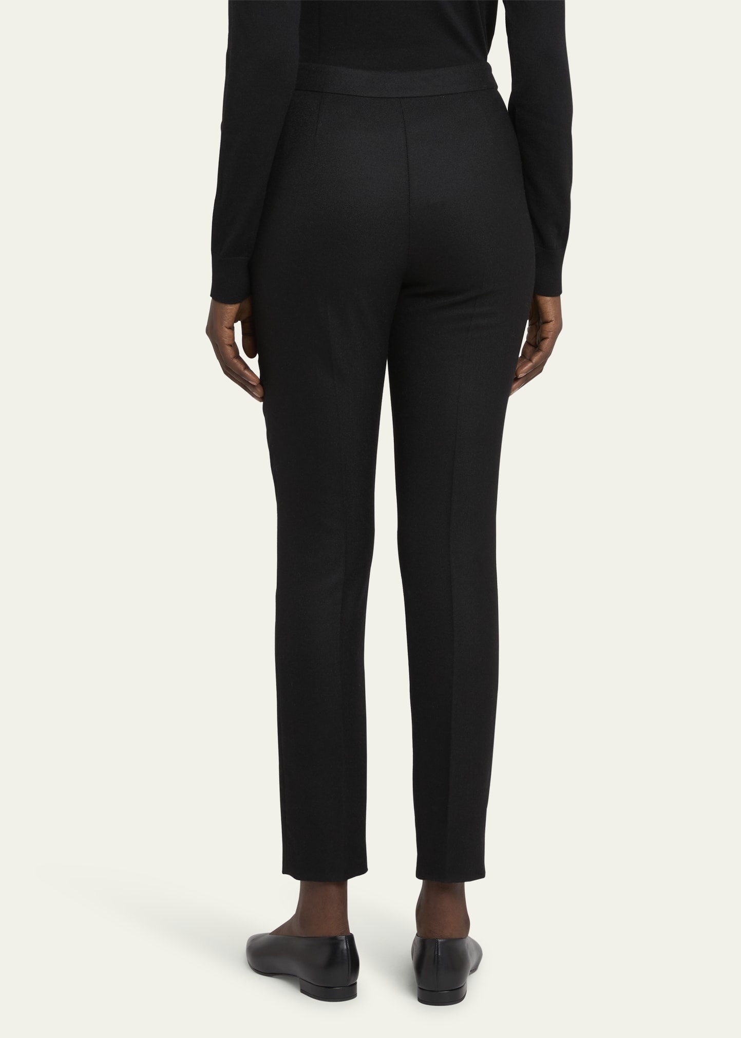 Mick Slim Leg Flannel Cashmere Trousers - 3