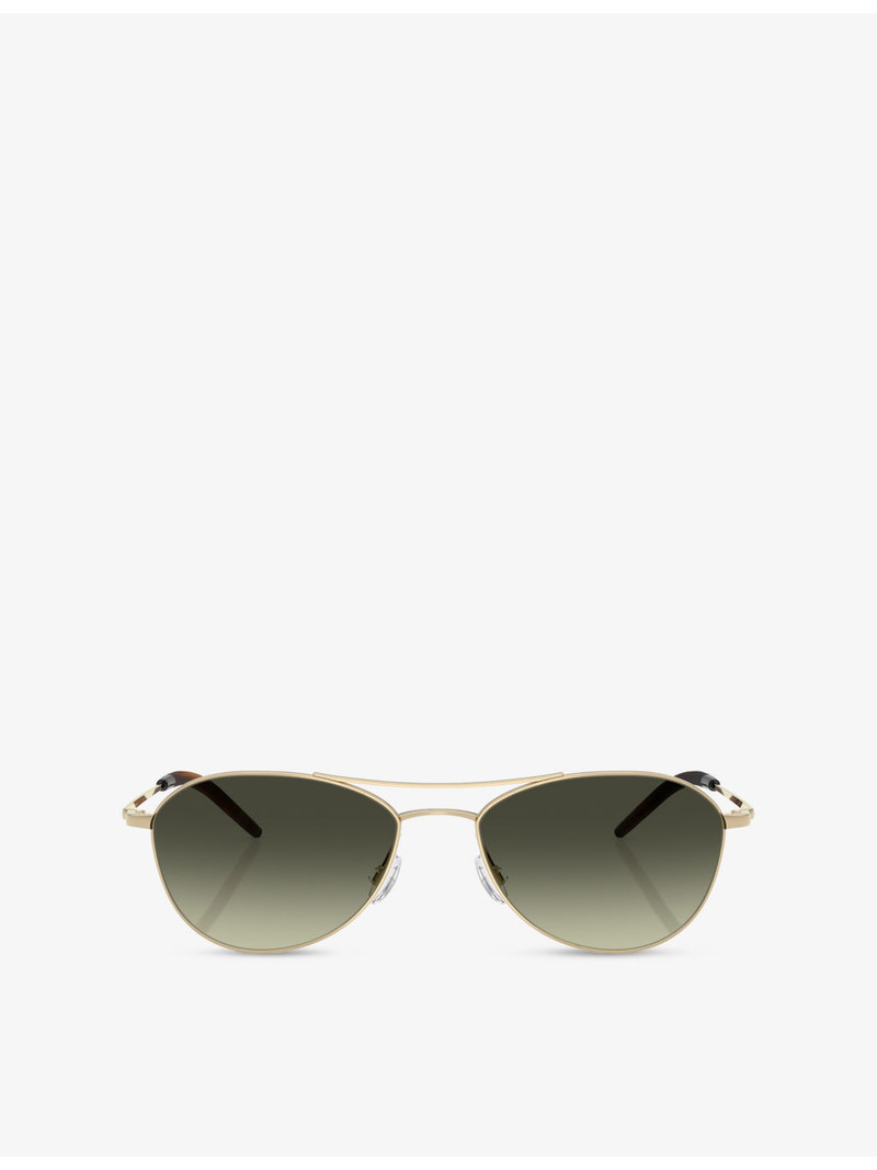 OV1358S Aero II Pilot-Frame Steel Sunglasses 1