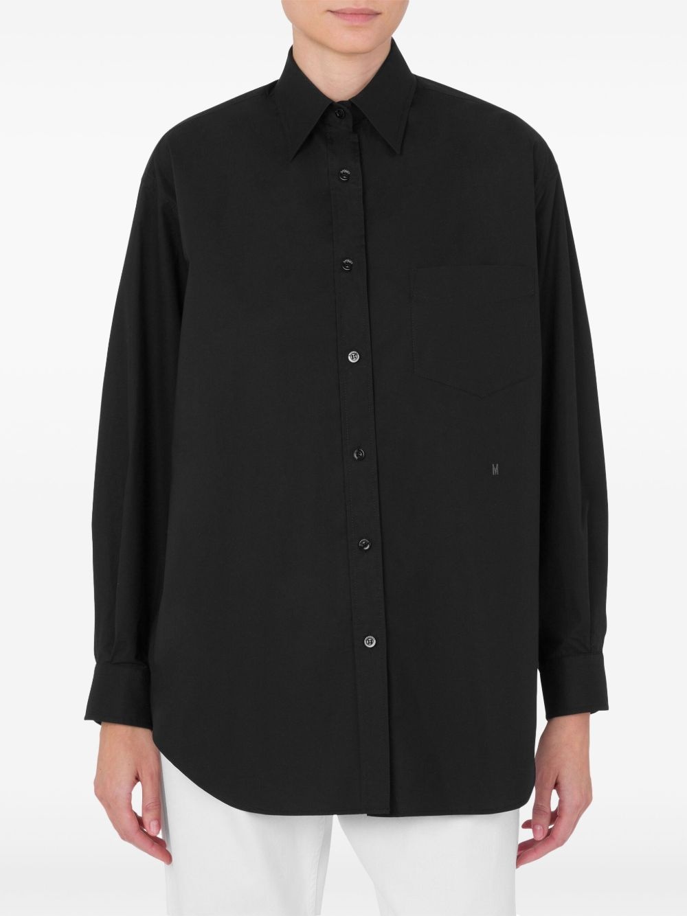 logo-embroidered shirt - 2
