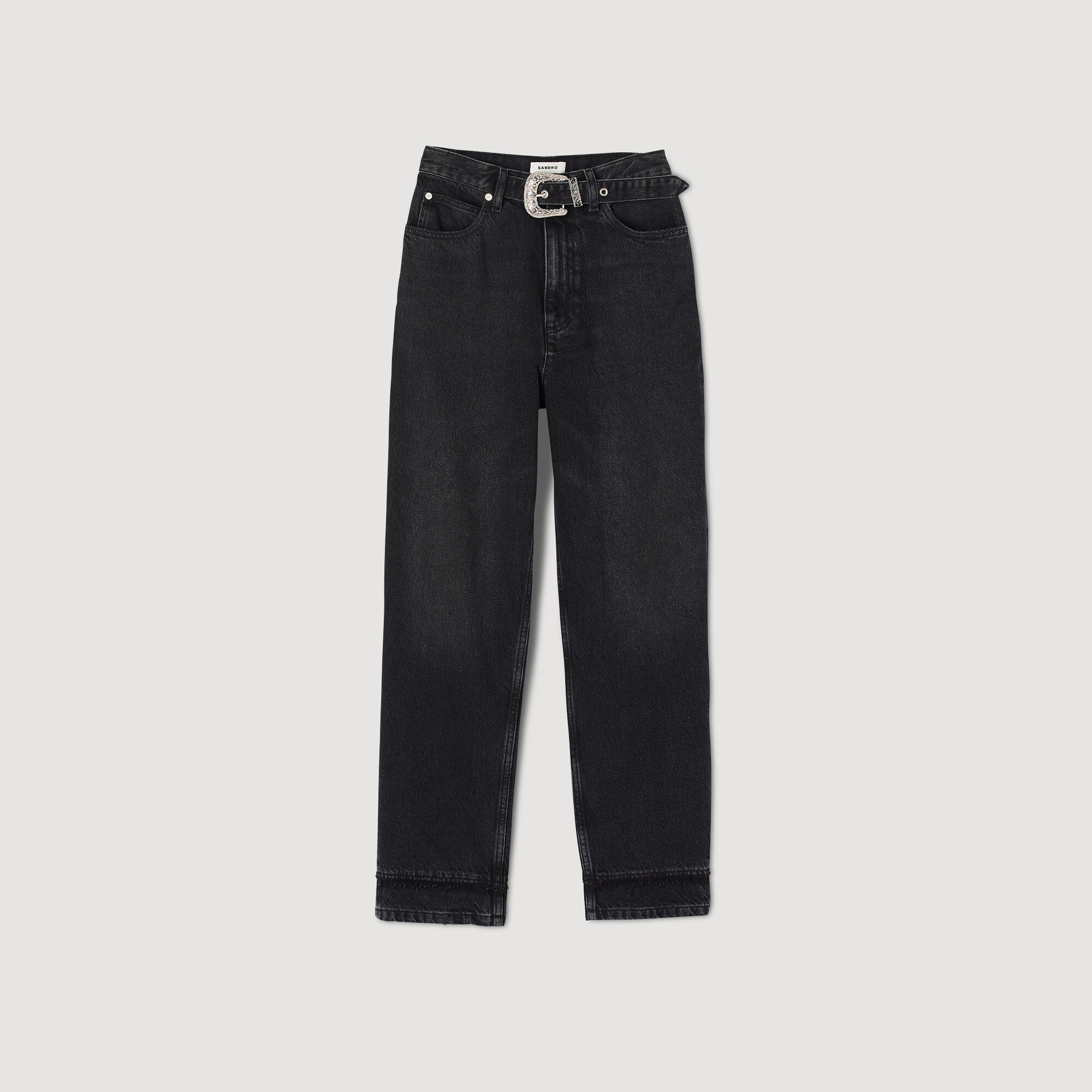 JEANS WITH WESTERN BELT - 1