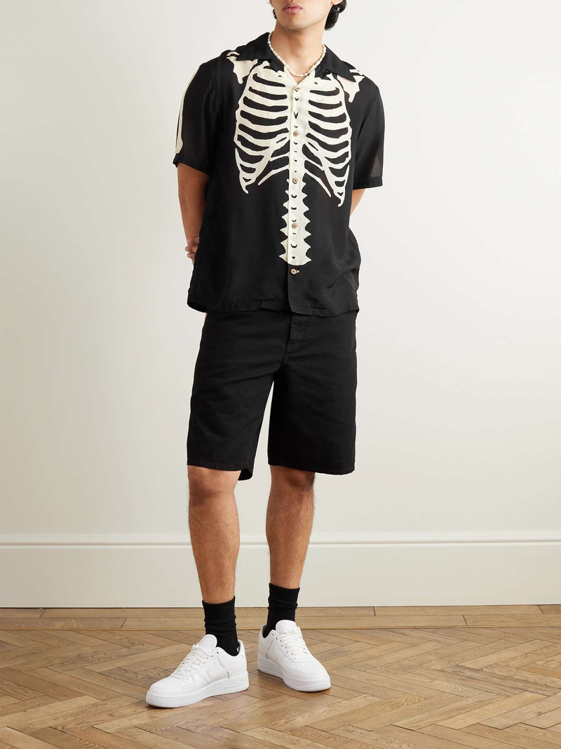 Kapital Camp-Collar Printed Voile Shirt outlook