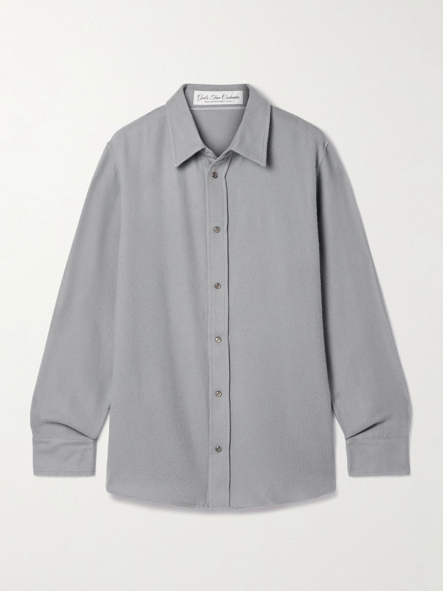 Cashmere-twill shirt Gray - 1