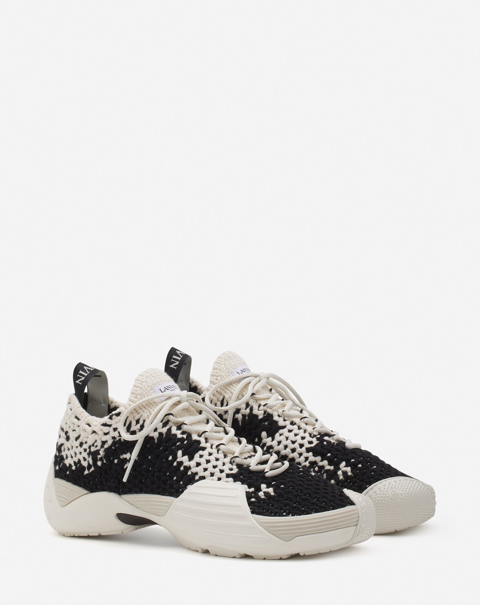 Lanvin COTTON FLASH-KNIT SNEAKERS BY LANVIN | REVERSIBLE