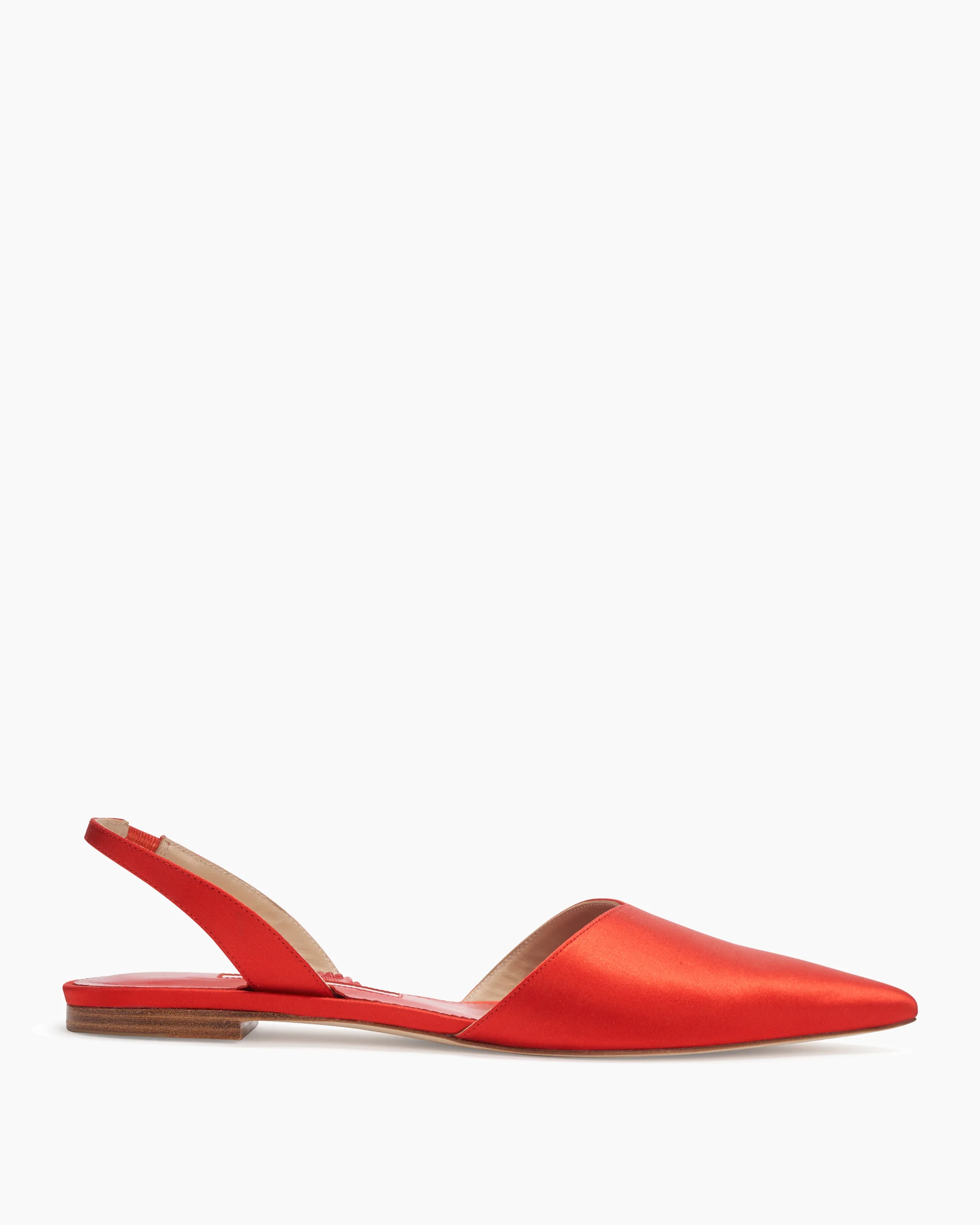Satin Slingback Flats - 1