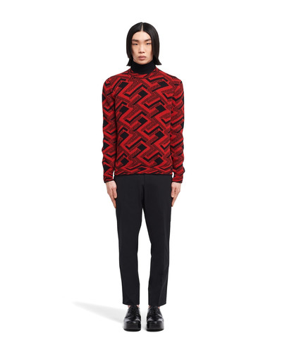 Prada Jacquard wool and cashmere crew-neck sweater outlook