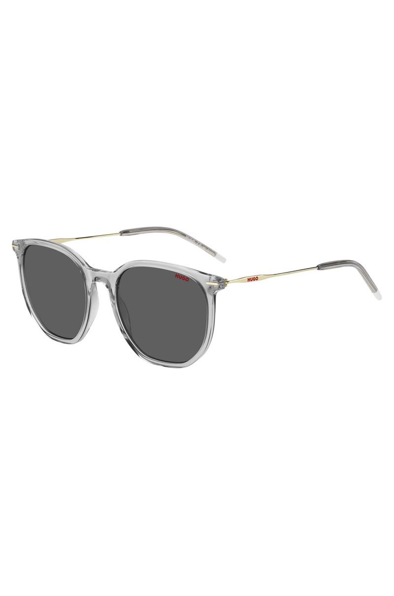 TRANSPARENT-ACETATE SUNGLASSES WITH METAL TEMPLES 1