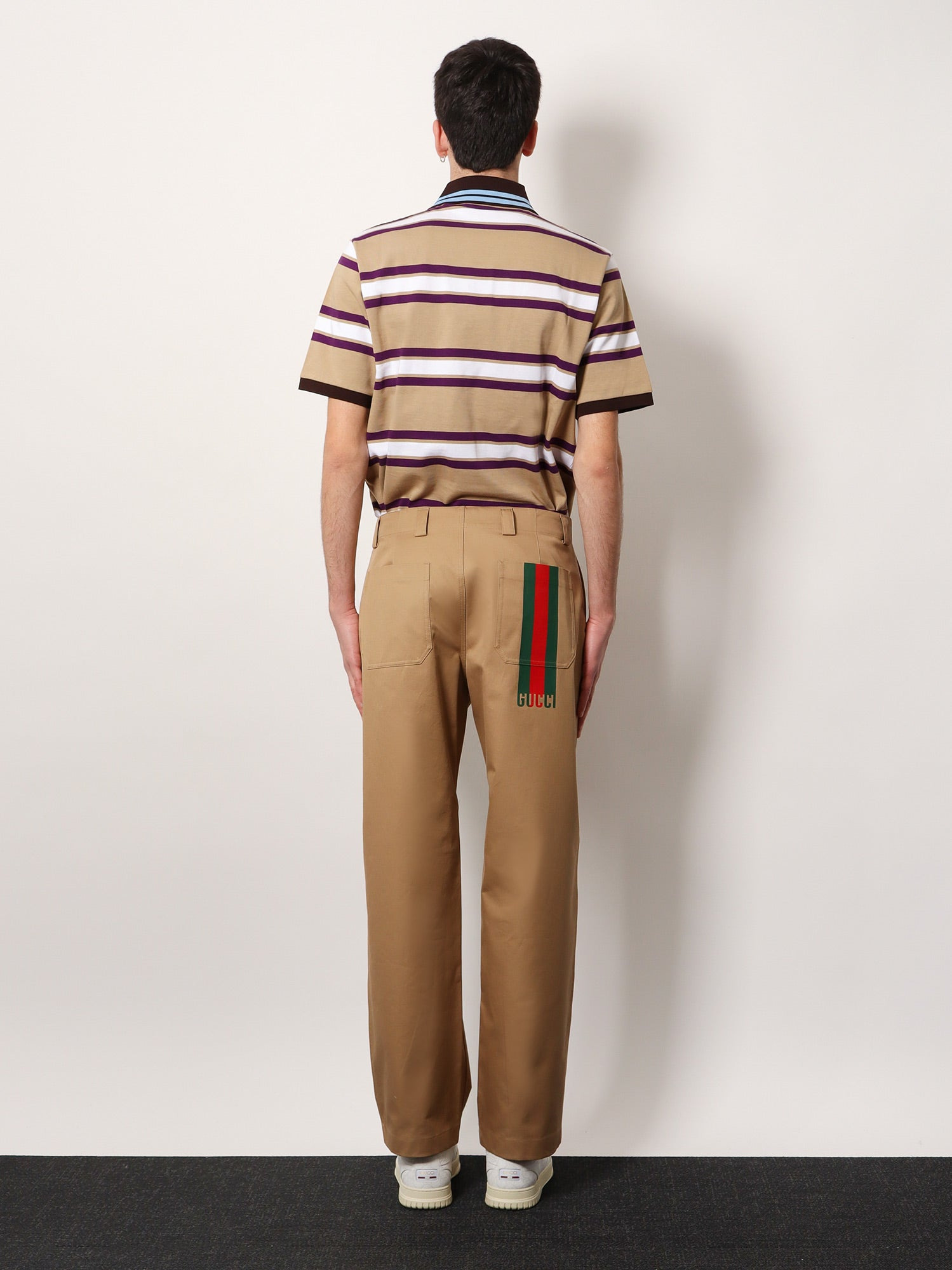 Gucci Cotton Trouser With Web Detail - 3