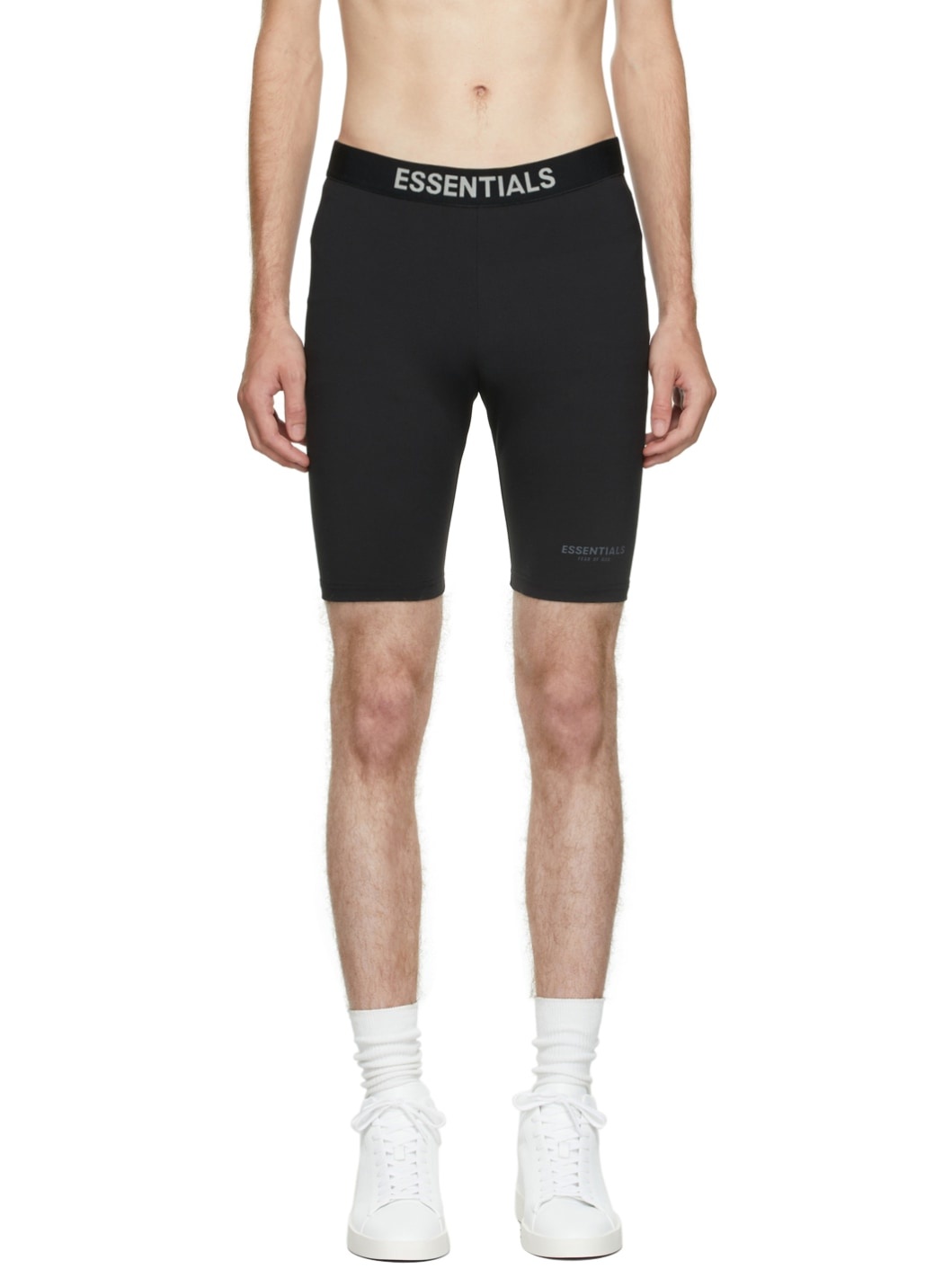 Black Athletic Biker Shorts - 1