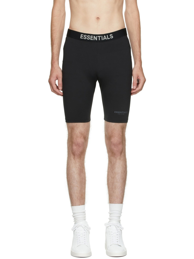 Black Athletic Biker Shorts - 1