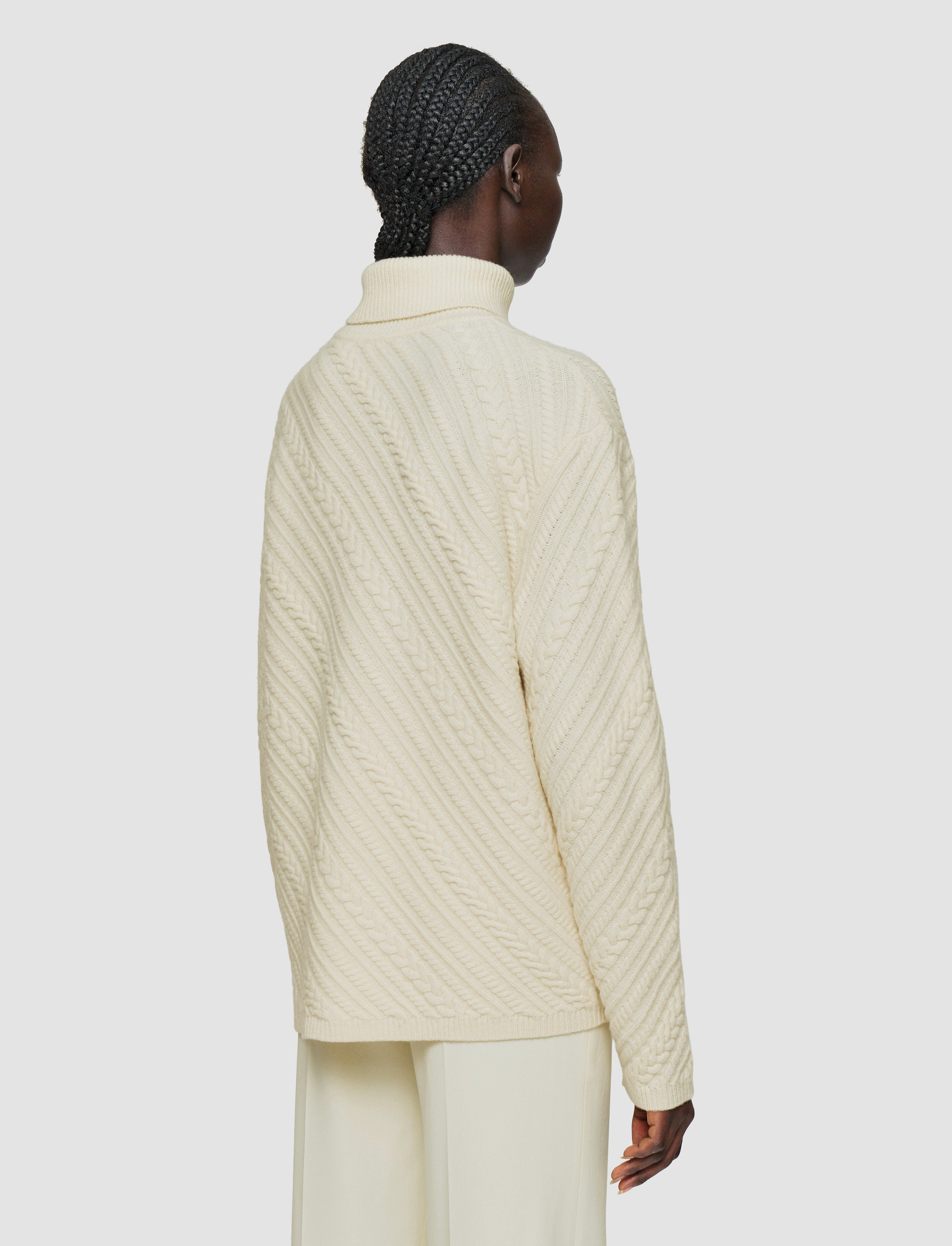 Cable Knit Wool Jumper - 3