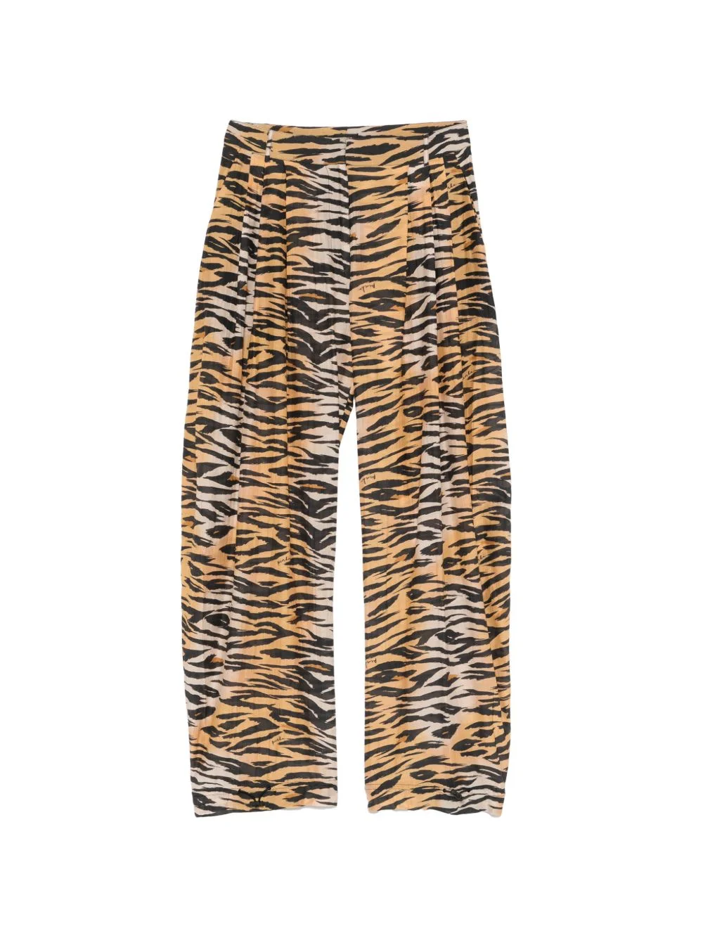 tiger-print trousers - 1