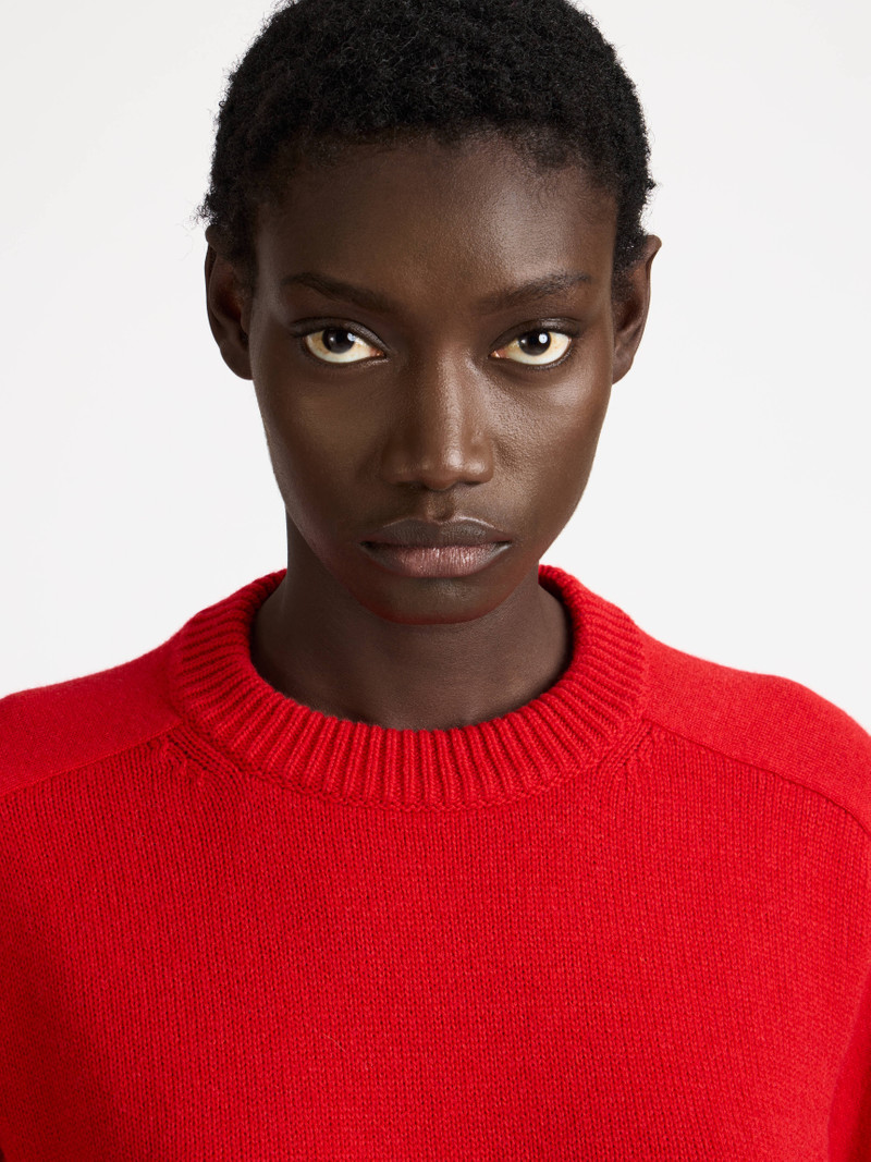 WOMENS RAGLAN JUMPER IN RED 4