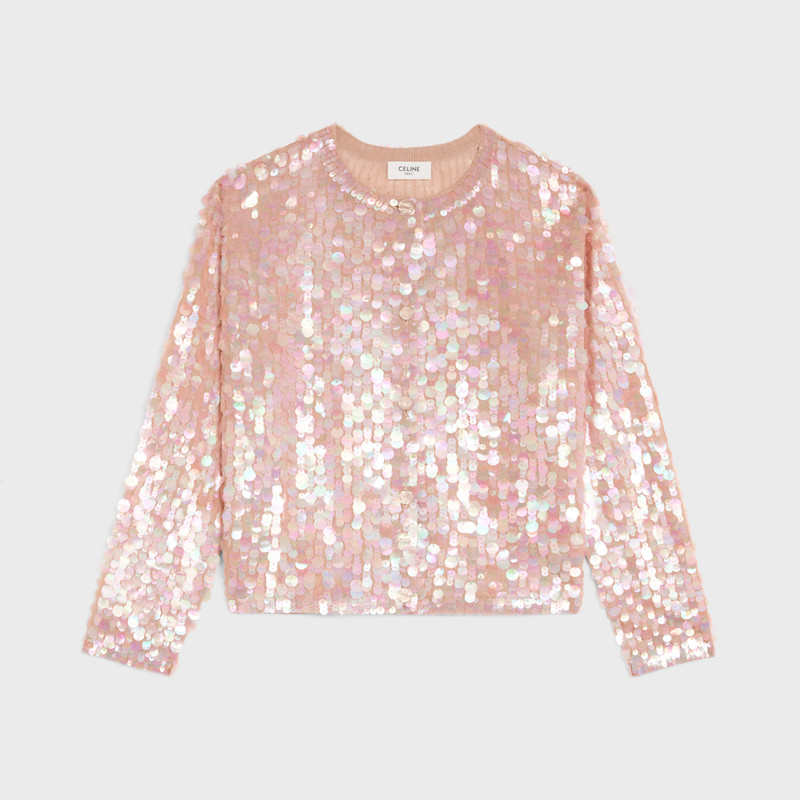 embroidered cardigan in silk - 1