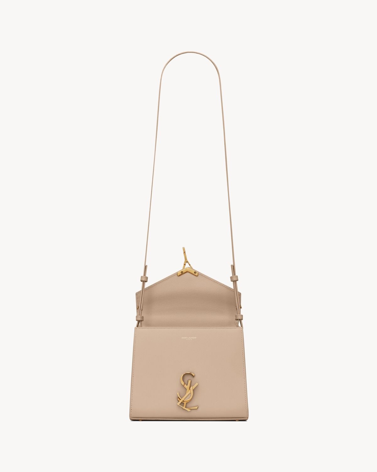 CASSANDRA MINI TOP HANDLE BAG IN GRAIN DE POUDRE EMBOSSED LEATHER - 6