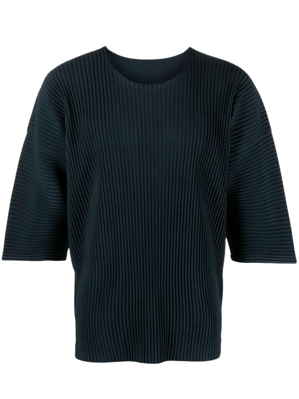 knitted short-sleeved T-shirt - 1