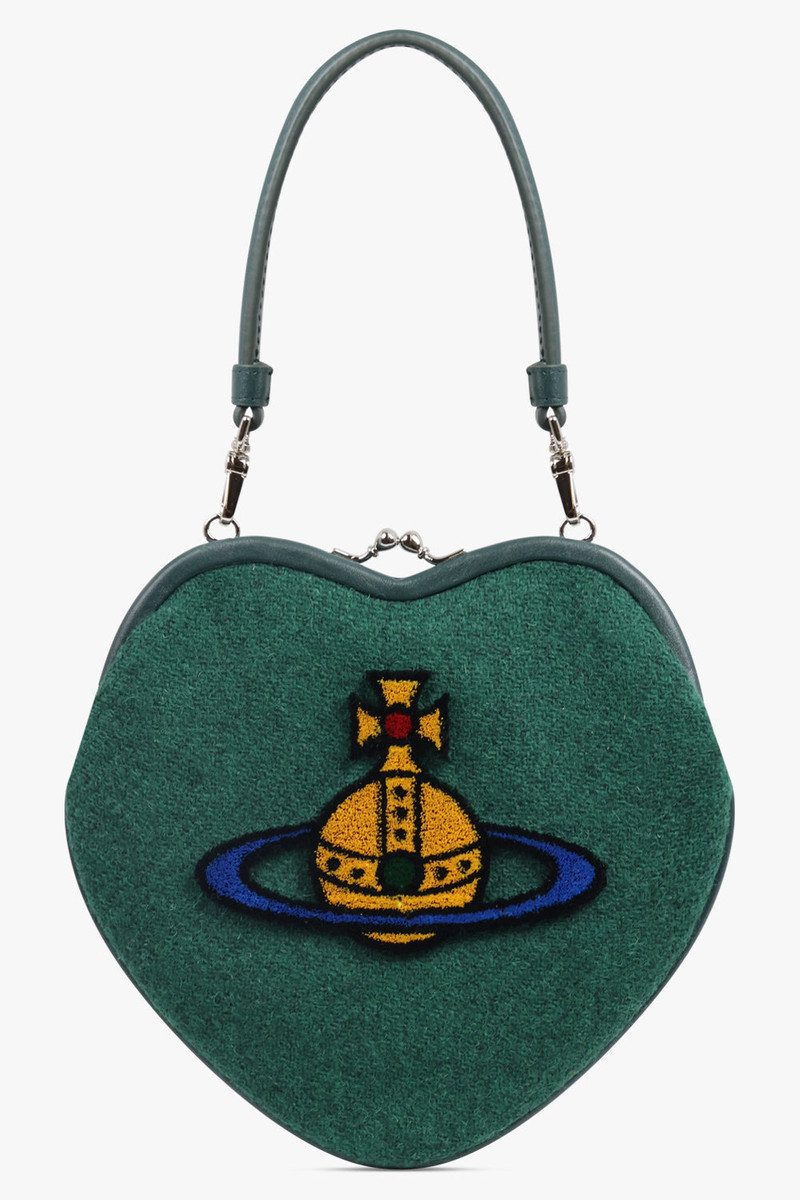 BELLE HEART FRAME ORB PURSE | GREEN/MULTI 1