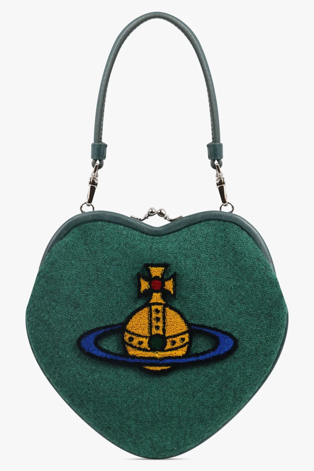 BELLE HEART FRAME ORB PURSE | GREEN/MULTI - 1