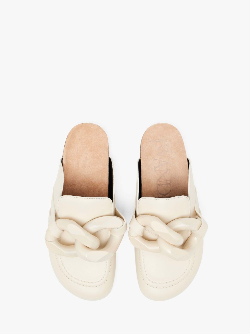 CHAIN LOAFER LEATHER MULES - 4