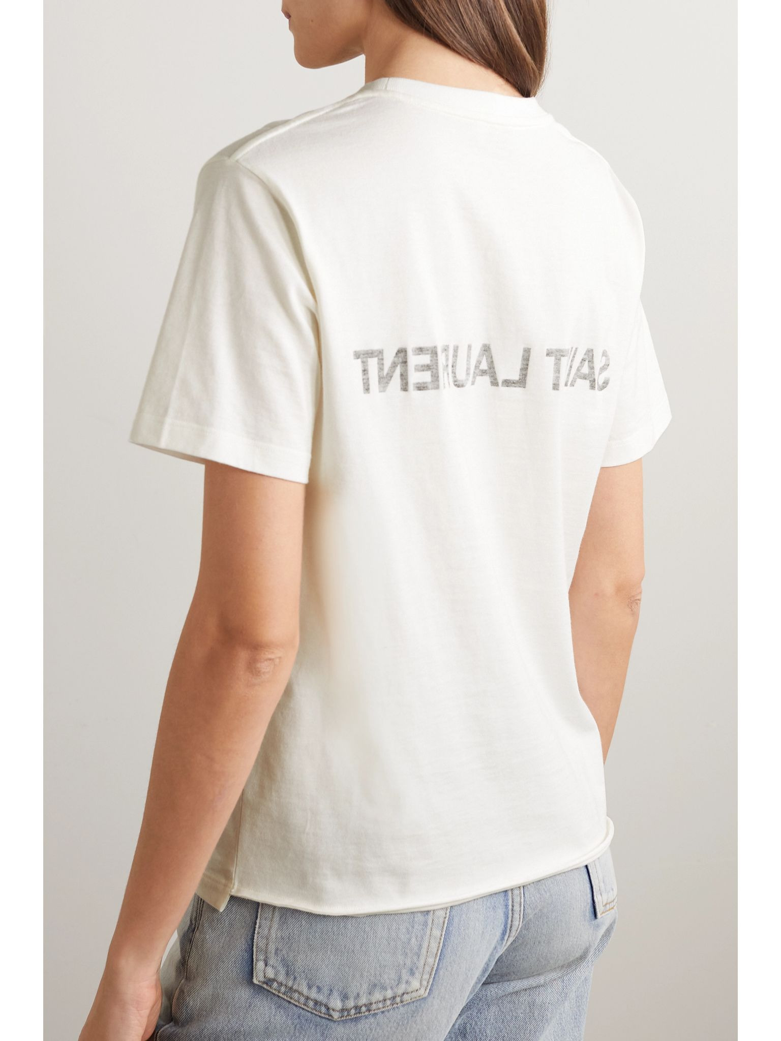 Printed cotton-jersey T-shirt White - 4