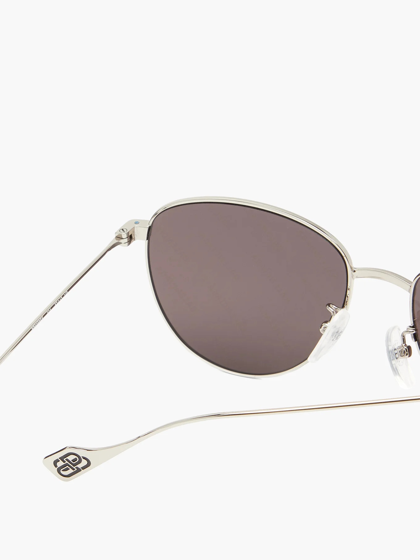 Logo-print round metal sunglasses - 6