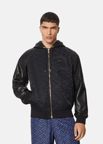 VERSACE La Greca Print Hooded Jacket outlook