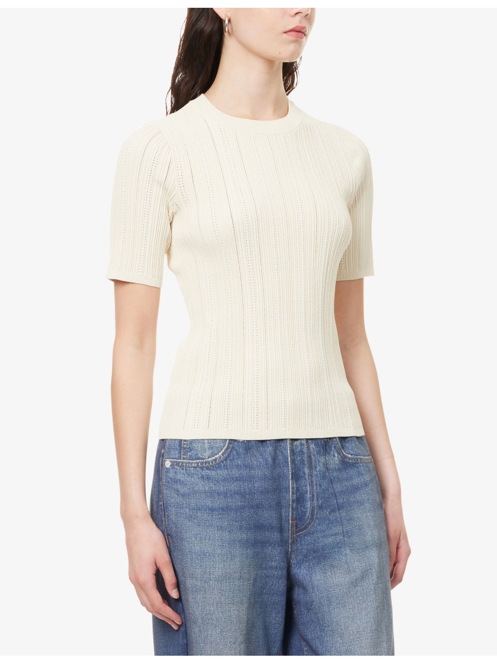 Camryn Slim-Fit Ribbed Cotton-Blend Knit Top - 3