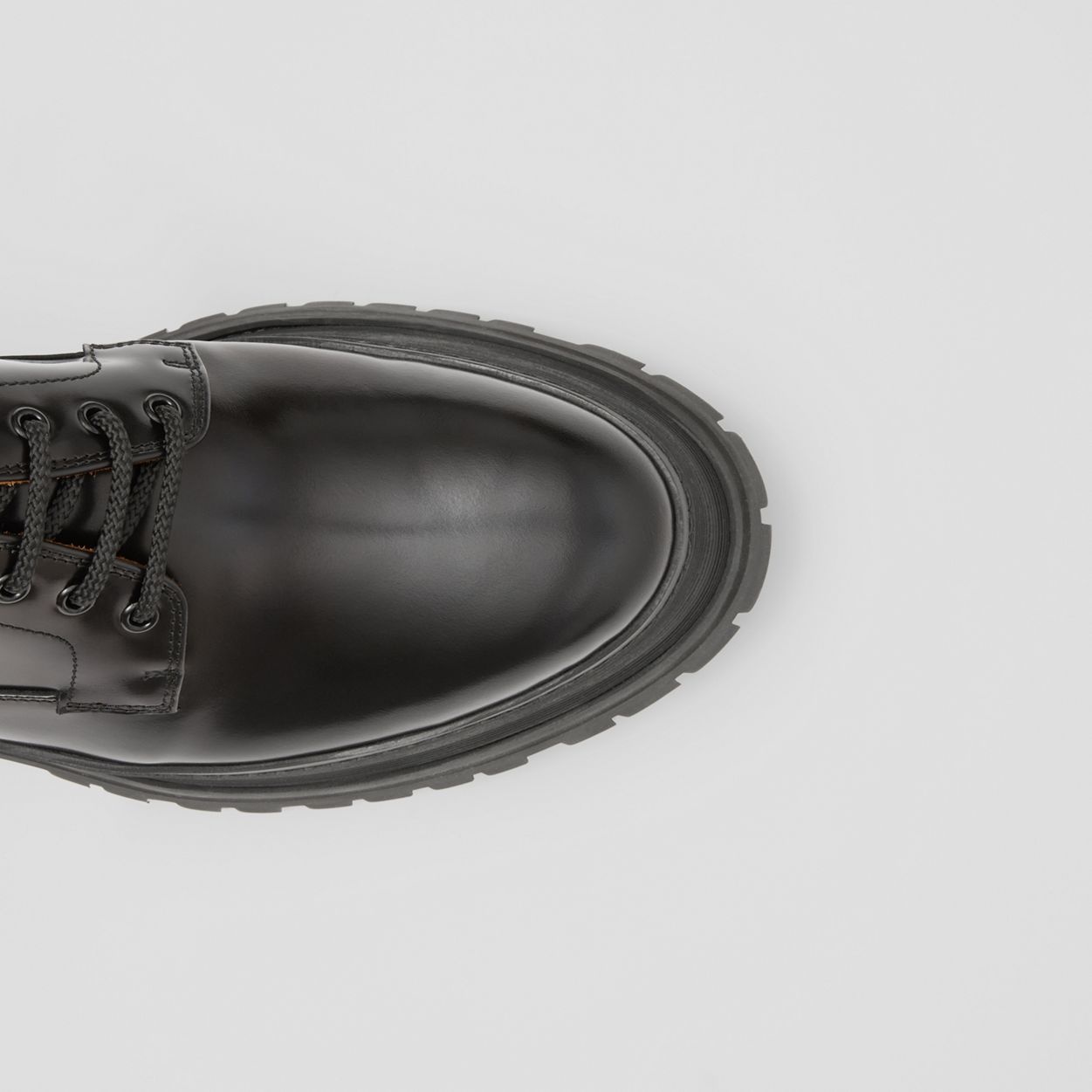 Logo Detail Leather Derby Shoes - 4