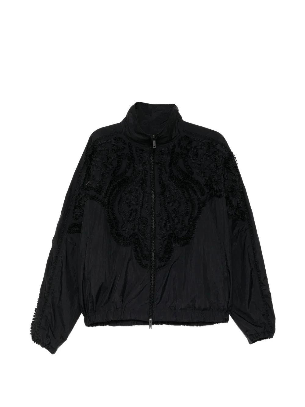 floral-embroidered jacket - 1