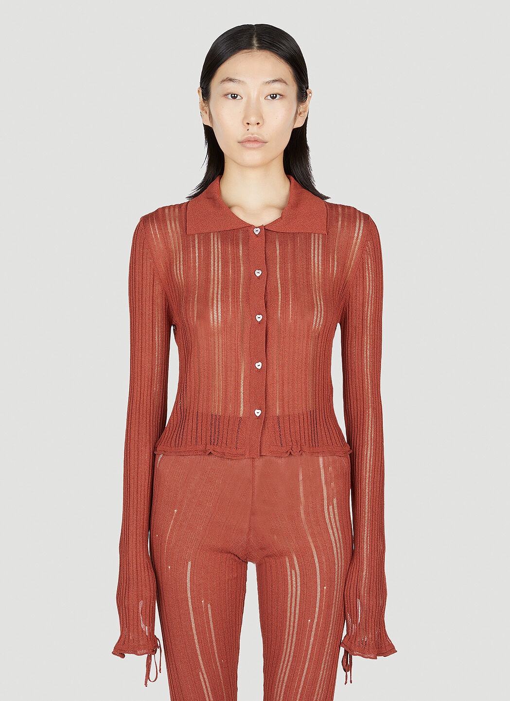 Ribbed Knit Shirt - 1