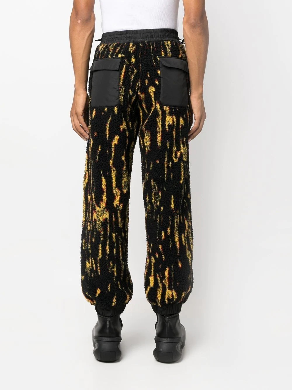 printed drawtring track pants - 4