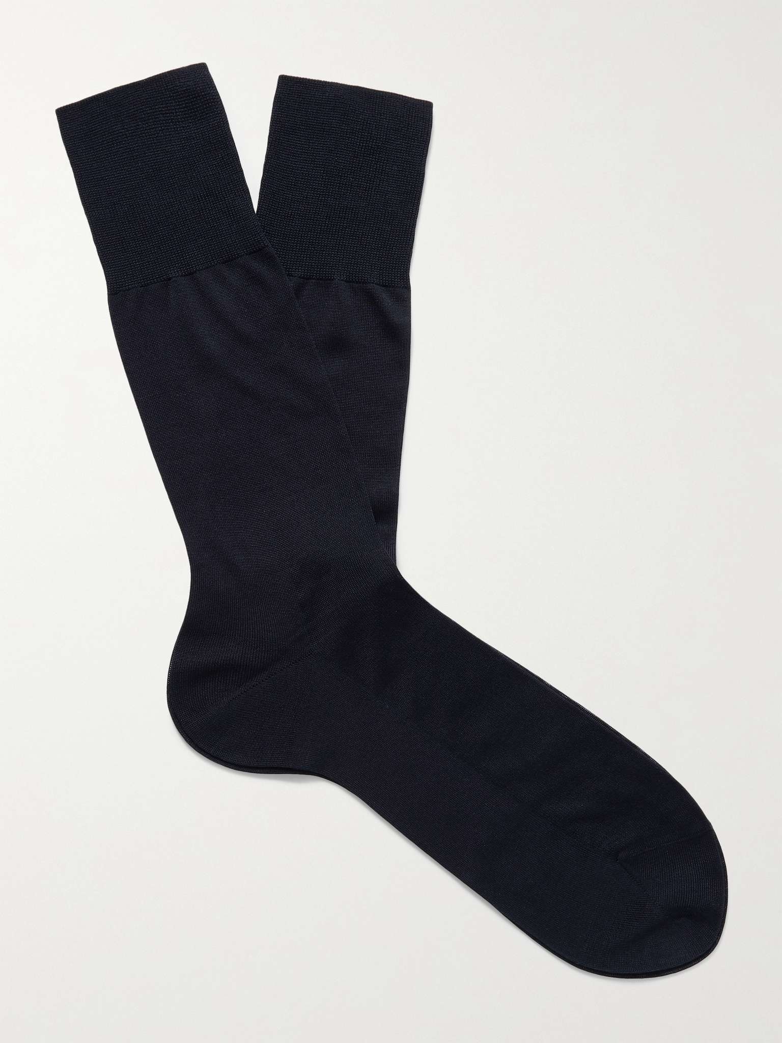 No 4 Mulberry Silk-Blend Socks - 1