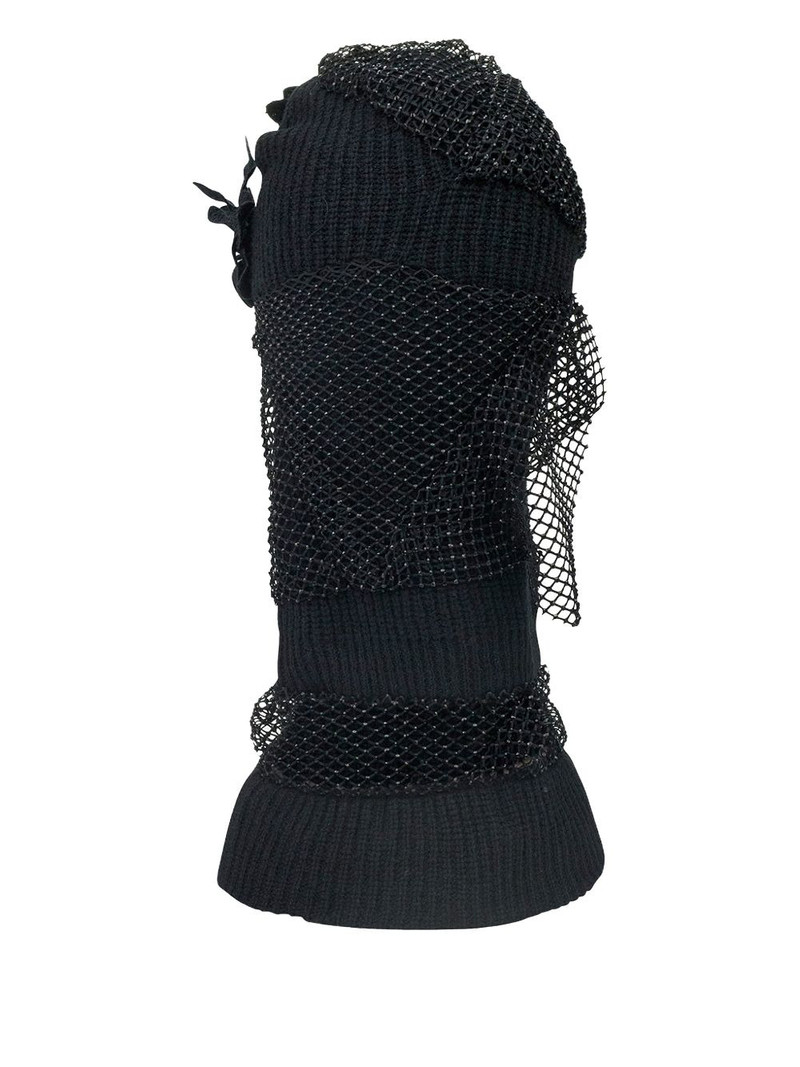 WHO DECIDES WAR flower-appliqué balaclava outlook