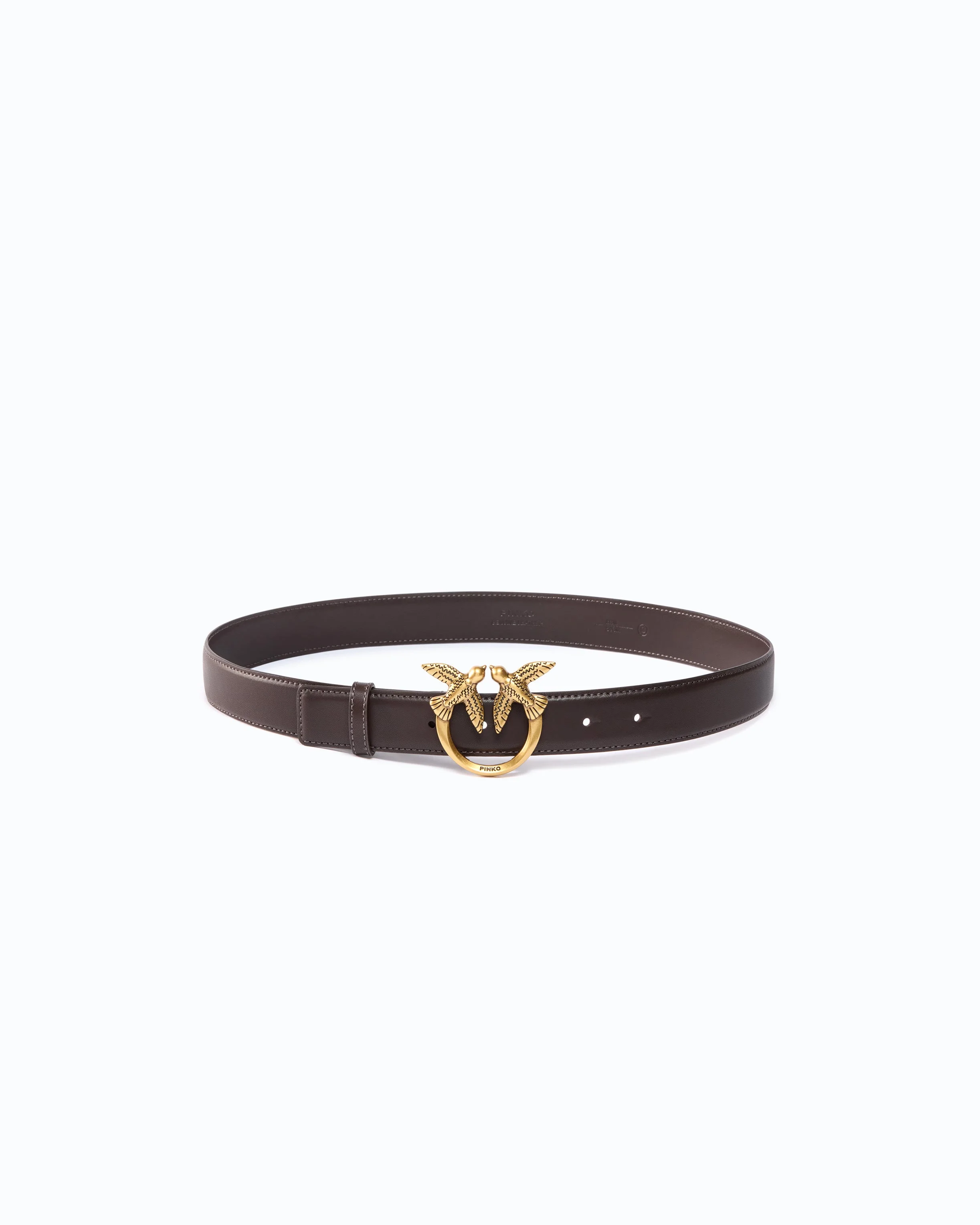 3 CM LEATHER BELT WITH LOVE BIRDS BUCKLE - 1