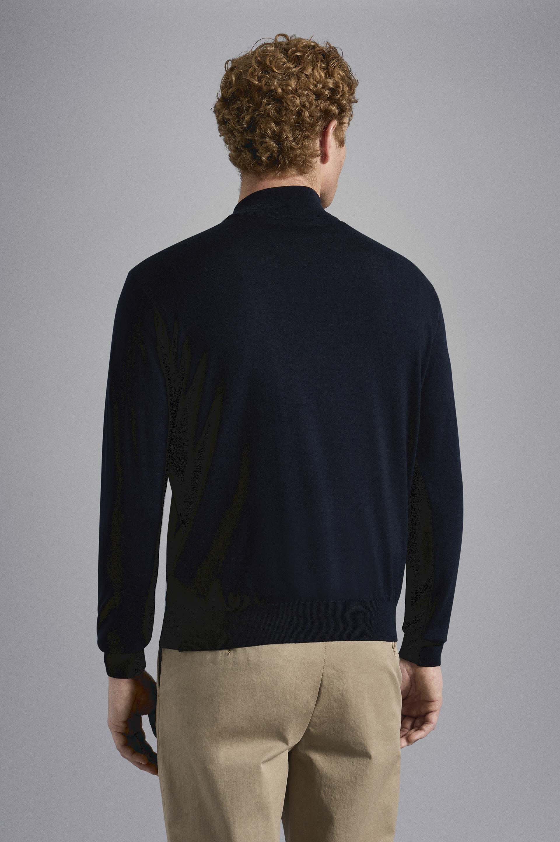 WINTER SUMMER MERINO WOOL EXTRA-FINE HALF ZIP SWEATER - 3