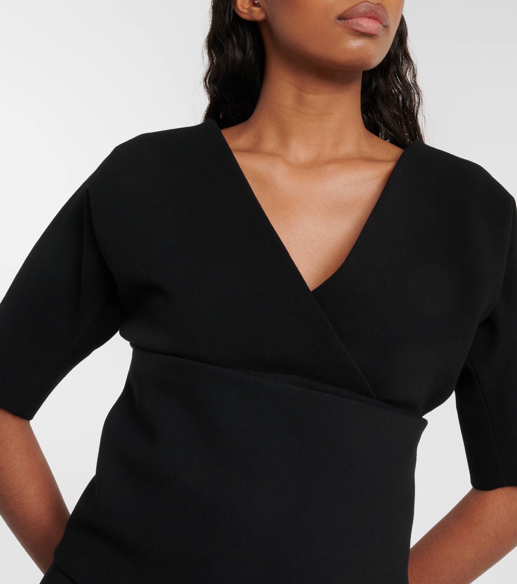 Wool-blend gabardine top - 4