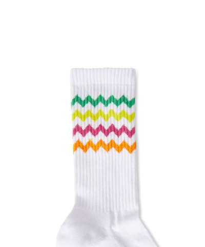 MSGM Solid color cotton socks with multicolor details outlook