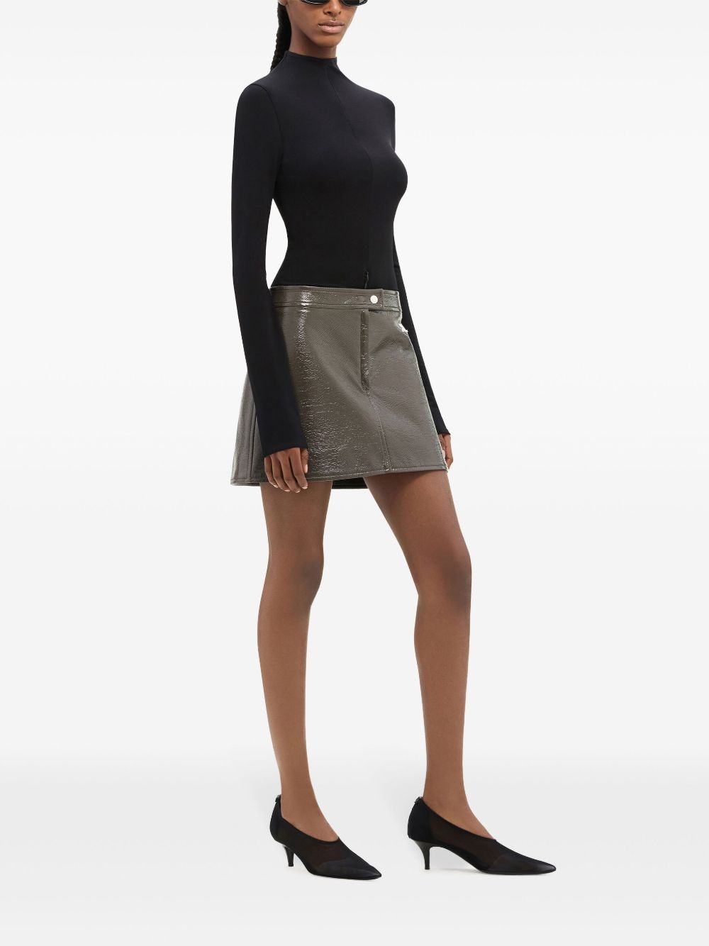 Reedition Vinyl mini skirt - 3