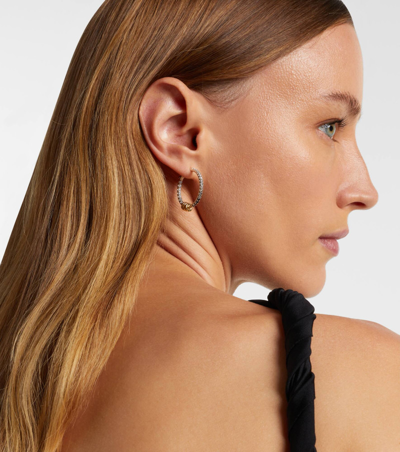 Spinelli Kilcollin Argo Demi sterling silver and 18kt gold hoop earrings with diamonds outlook