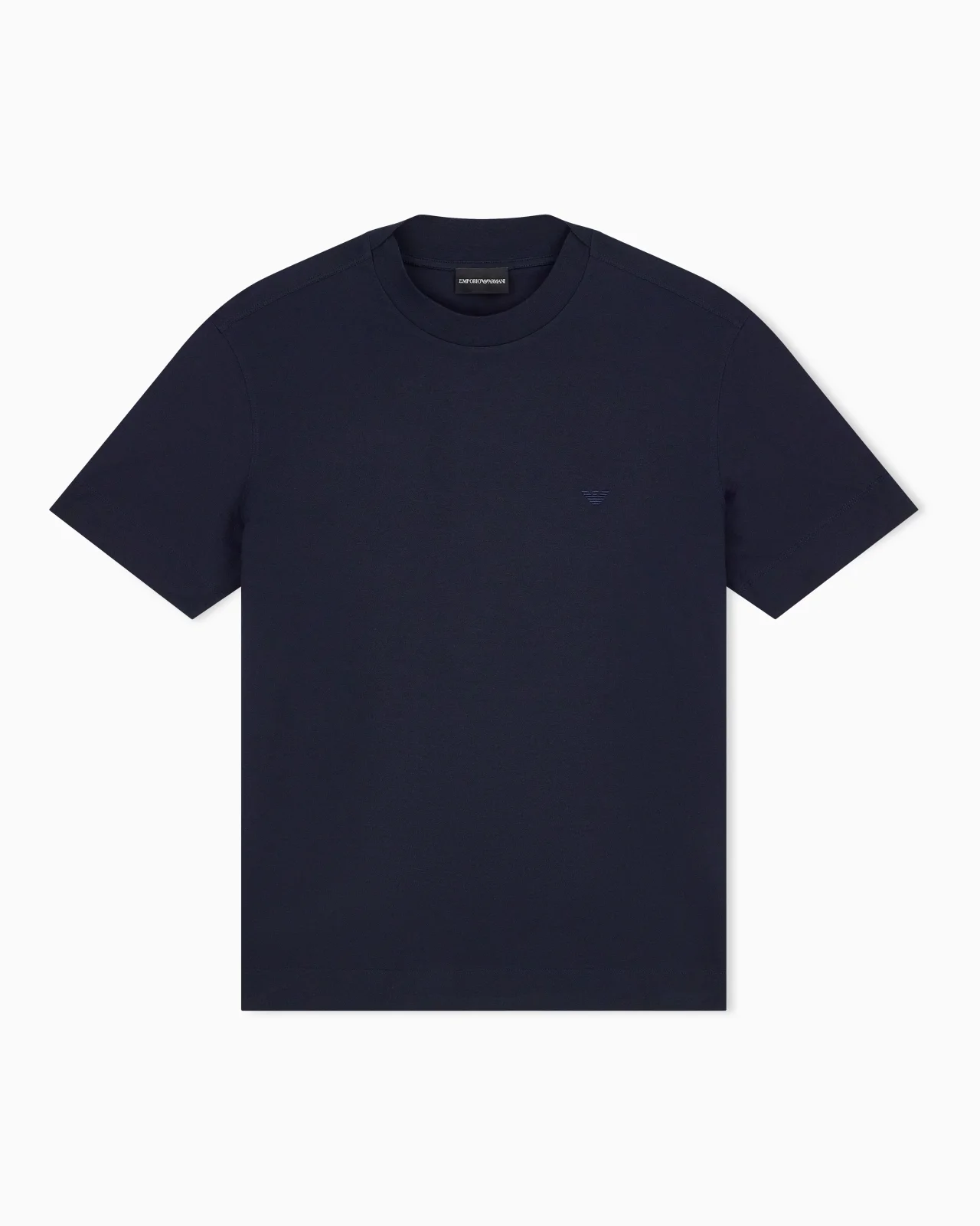 JERSEY T-SHIRT WITH MICRO EAGLE EMBROIDERY - 1